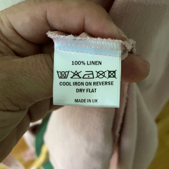 π¬π§ NWT House Of Lancry Blush Pink Long Wrap Linen Dress, Size L - Picture 16 of 16